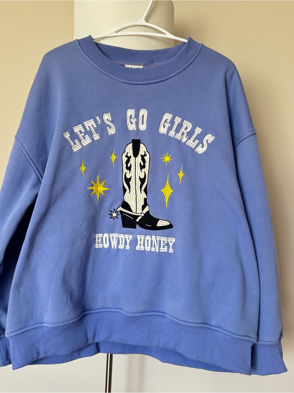 LE LIS Let's Go Girls Periwinkle Sweatshirt - Howdy Honey